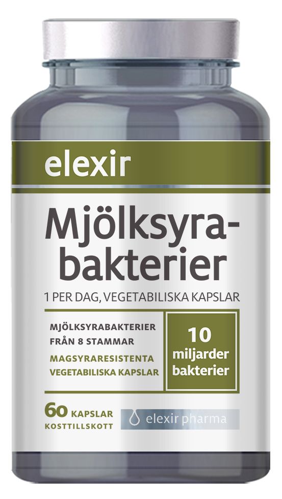 Elexir Mjölksyrebakterier, 60 kapslar