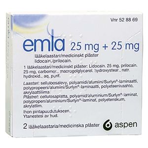 EMLA 25/25 mg 2x1 kpl lääkelaastari yksittäispakattu