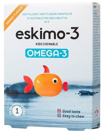 Eskimo-3 Kids Chewable, 27 tabletter