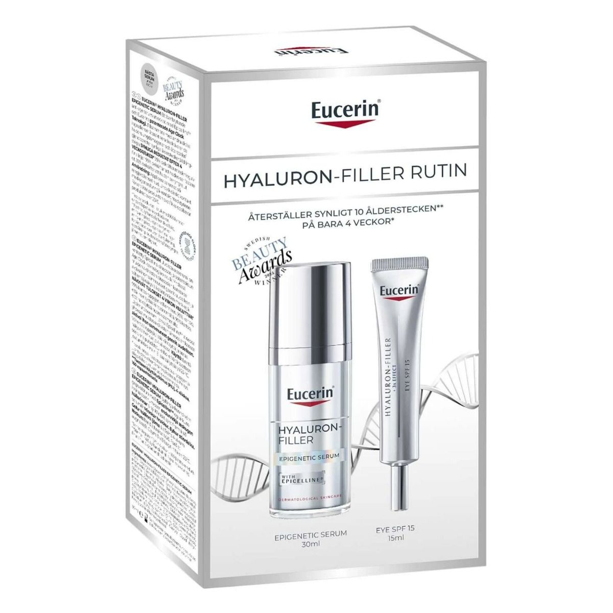 Eucerin Hyaluron-Filler Epigenetic Serum & Eye Cream Gift Pack lahjapakkaus 30 ml + 15 ml