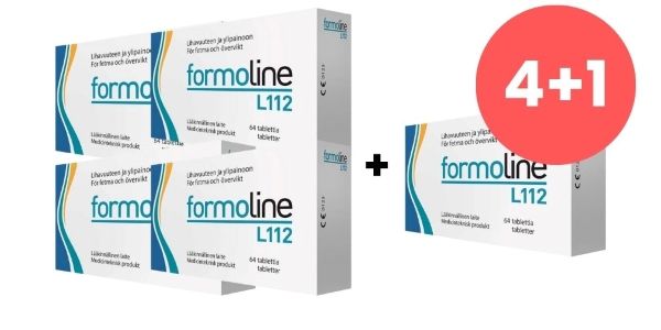 Formoline L112 500mg säästöpakkaus 320 kpl (5x 64 tabl) painonhallintaan tarkoitettu rasvansitoja