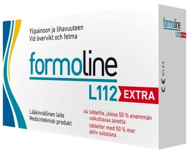 Formoline L112 EXTRA 750 mg painonhallintaan tarkoitettu kuitupitoinen rasvansitoja tabletti 64 kpl