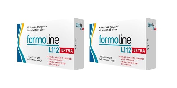 Formoline L112 EXTRA 750 mg tabletti painonhallintaan tarkoitettu kuitupitoinen rasvansitoja 2 x 64 kpl säästöpakkaus