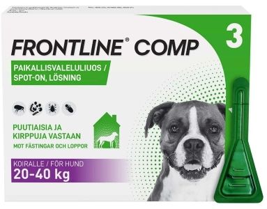 Frontline Comp 268 mg / 241.2 mg 3 x 2.68 ml paikallisvaleluliuos