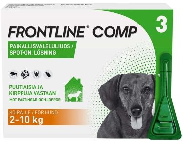 Frontline Comp 67 mg / 60.3 mg 3 x 0.67 ml paikallisvaleluliuos