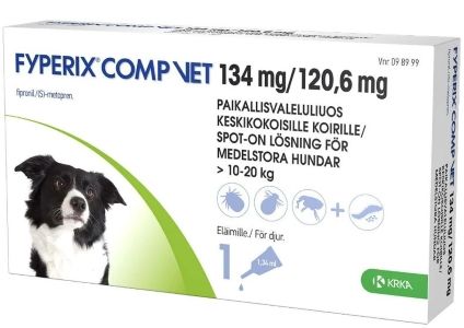 Fyperix Comp vet 134 mg / 120.6 mg 1 kpl paikallisvaleluliuos