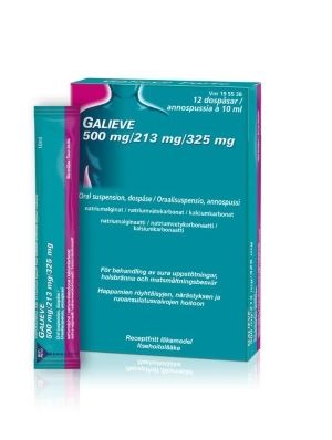 GALIEVE 500/213/325 mg 12x10 ml oraalisusp, annospussi