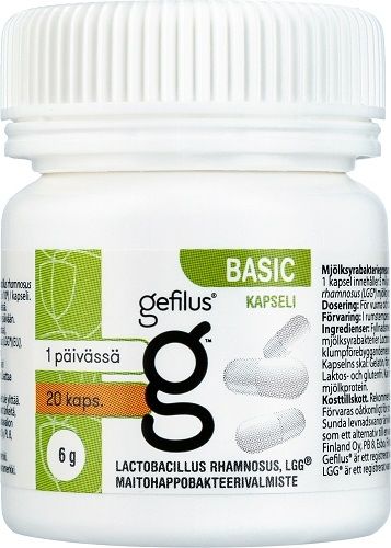 Gefilus Basic maitohappobakteerivalmiste, 20 kaps