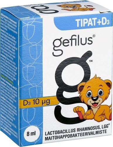 Gefilus Tipat+D3 maitohappobakteerivalmiste, 8 ml