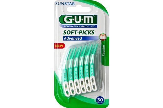 GUM Soft-Picks Advanced Regular Hammastikku, 30 kpl
