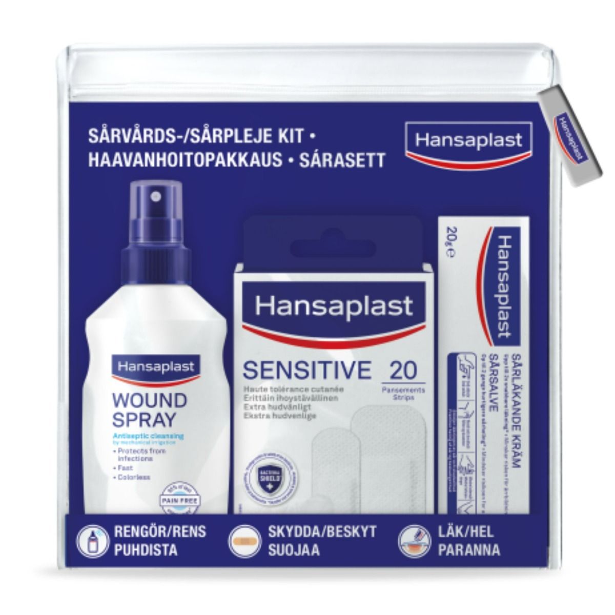 Hansaplast Haavanhoitopakkaus 3 tuotetta