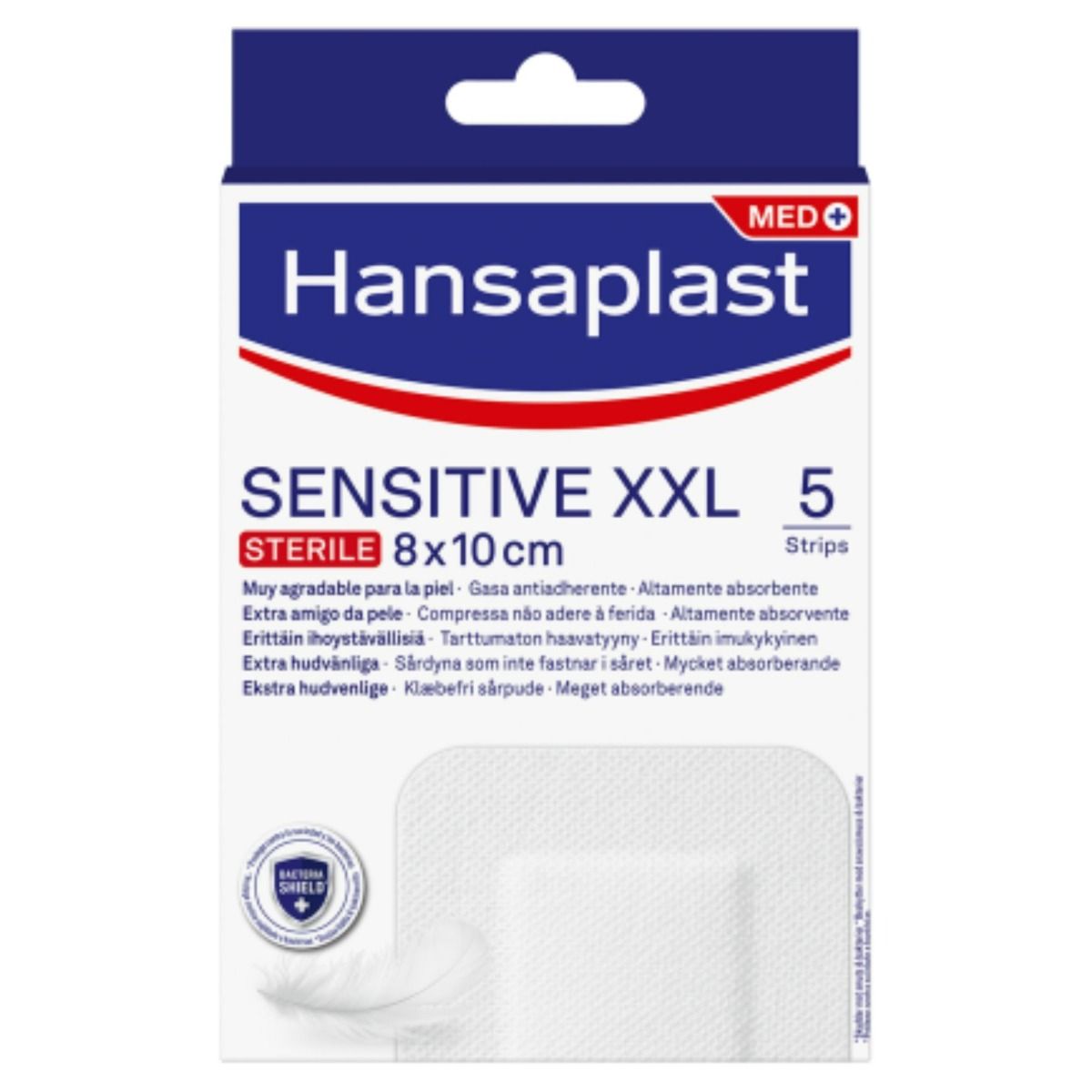 Hansaplast Sensitive XXL 8 x 10 cm 5 kpl