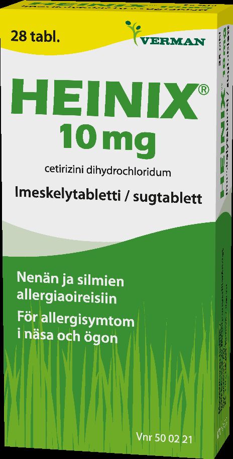 HEINIX 10 mg 28kpl imeskelytablettia
