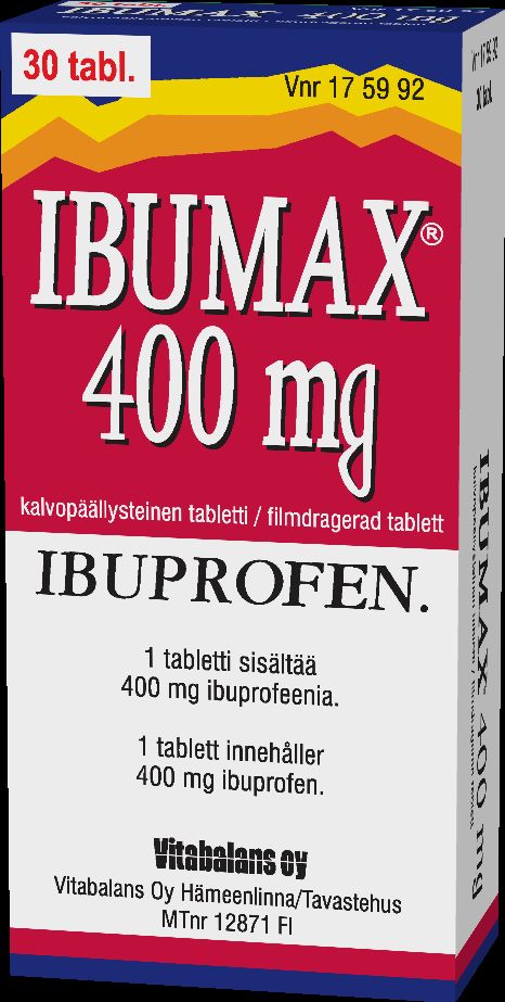 IBUMAX 400 mg 30 kpl tabl, kalvopääll