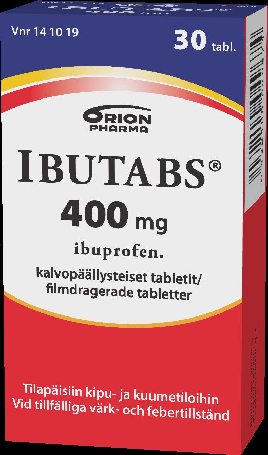 IBUTABS 400 mg 30 fol tabl, kalvopääll
