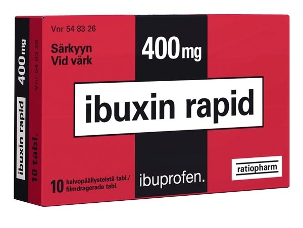 IBUXIN RAPID 400 mg 10  tablettia, kalvopääll