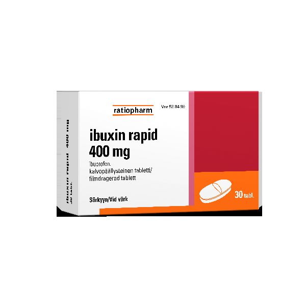 IBUXIN RAPID 400 mg 30  tablettia, kalvopääll