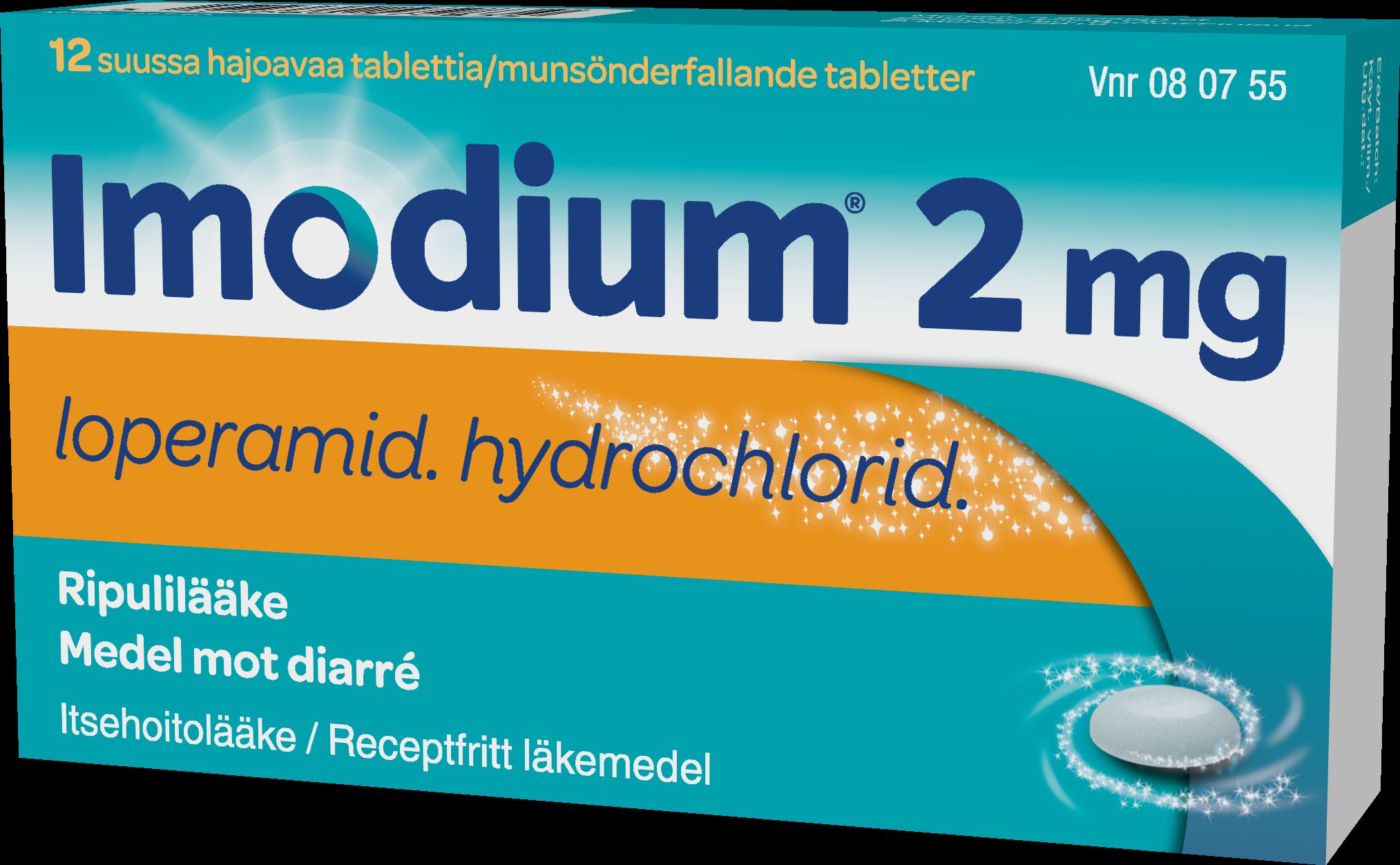 IMODIUM 2 mg 12 tablettia, suussa hajoava