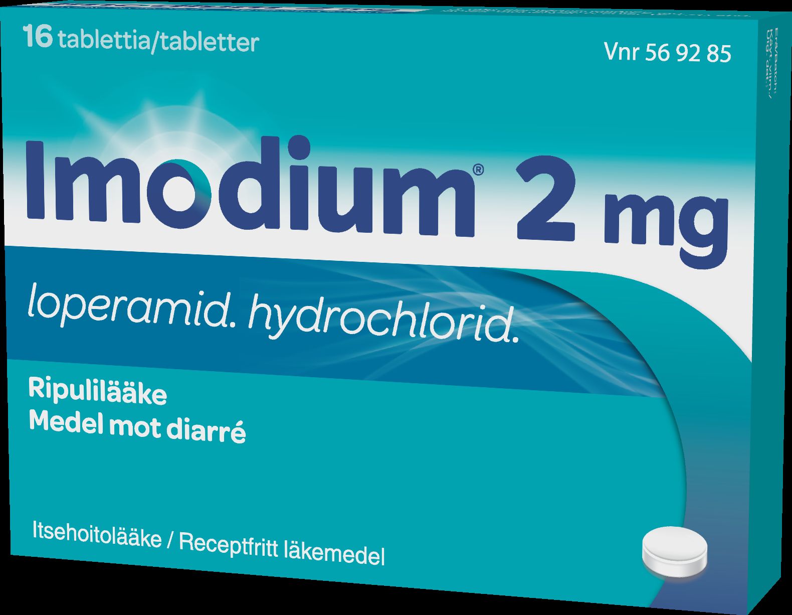 IMODIUM 2 mg 16 fol tabl, kalvopääll