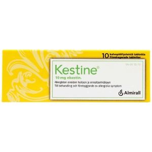 KESTINE 10 mg 10 fol tabl, kalvopääll