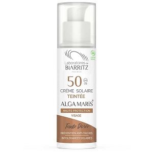 Laboratoires de Biarritz Tinted Sun Cream Sävytetty Aurinkovoide Kasvoille SPF50 Golden 50ml