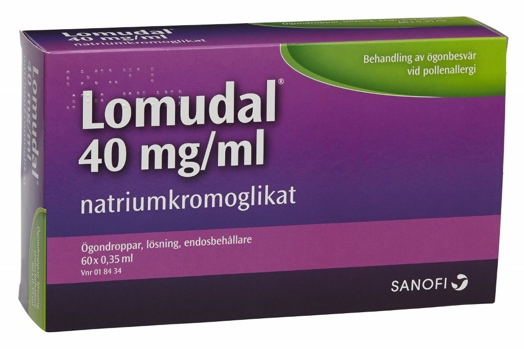 Lomudal ögondroppar i endosbehållare 40 mg/ml, 60 doser