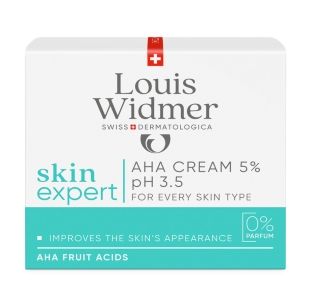 Louis Widmer Aha cream 5% Hajusteeton hedelmähappokäsittely 50 ml