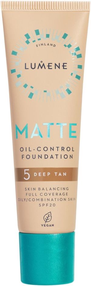 Lumene Matte Oil-control meikkivoide SPF20, sävy 5 Deep Tan 30 ml