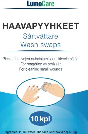 Lumomed Lumocare haavapyyhkeet 8 kpl kirvelemätön