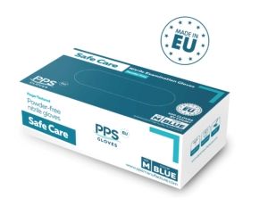 Lumomed Safe Care Nitriilikäsine puuteriton sininen koko S elintarvikehyväksytty 100 kpl