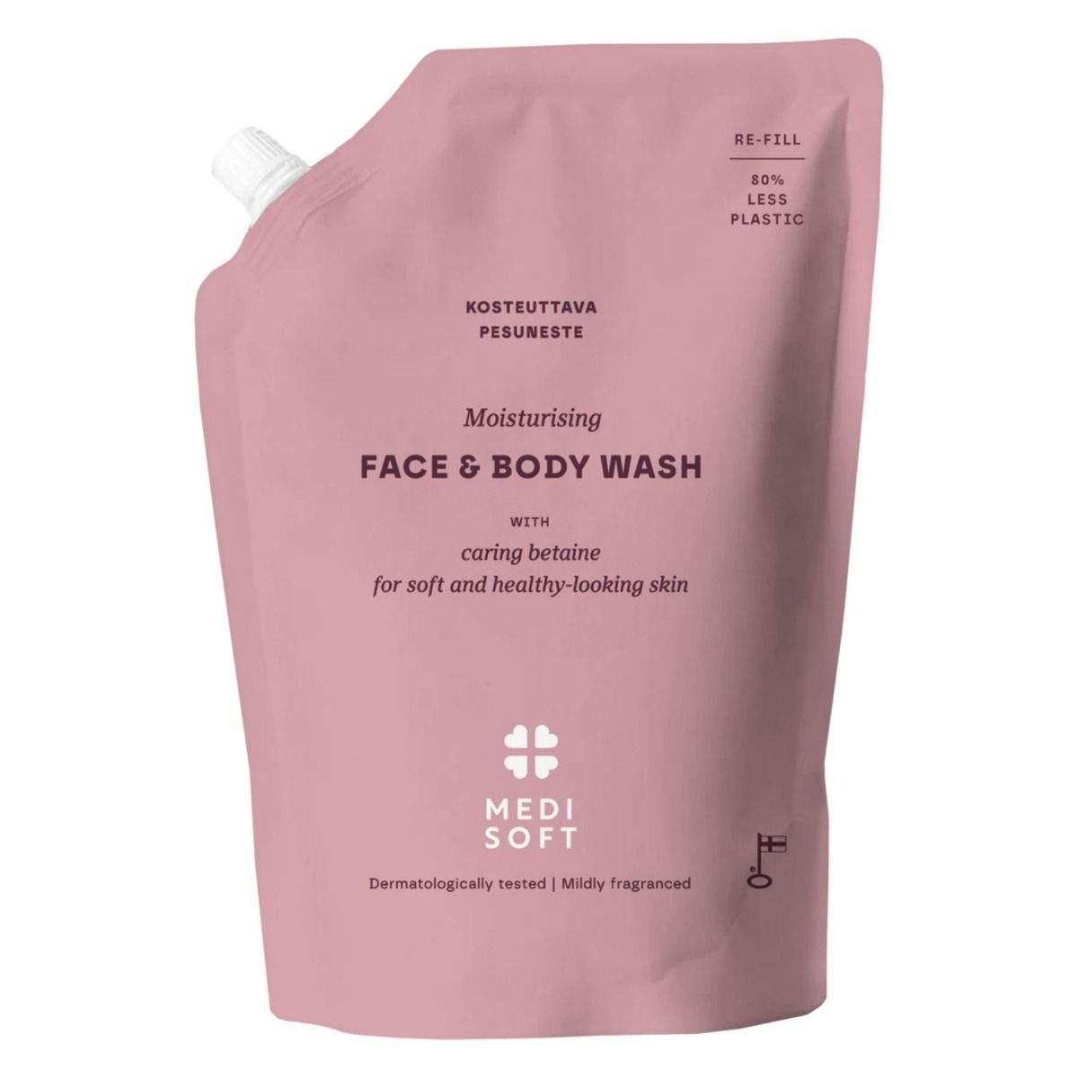 Medisoft Moisturising Face & Body Wash re-fill täyttöpakkaus 550ml 