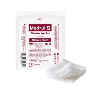 Medrull Gauze swabs sideharsotaitos 8krs 10cm x 10cm 5kpl