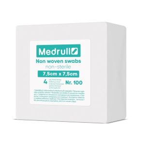 Medrull Non woven swabs kuitutaitos 4 krs 7,5cm x 7,5cm 50kpl