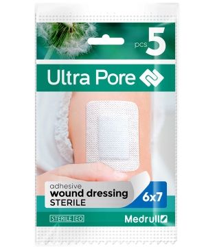 Medrull Ultra Pore kiinnittyvä sidos 6 x 7cm 5kpl