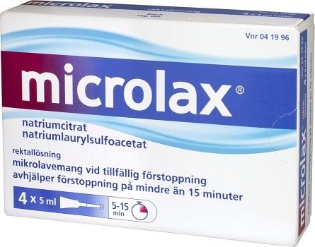 Microlax mikrolavemang 5 ml, 4 st