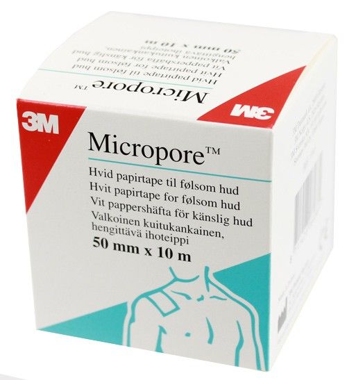 MICROPORE kuitukangashaavateippi valkoinen 5cm x 10m