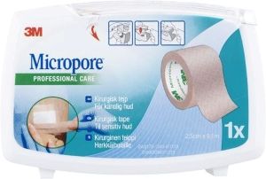 Micropore haavateippi ruskea katkokela 2,5 cm x 9,14 m