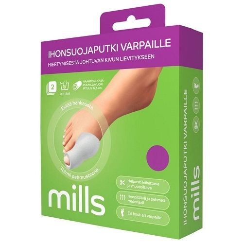 Mills ihonsuojaputki varpaille koko S, 2 kpl