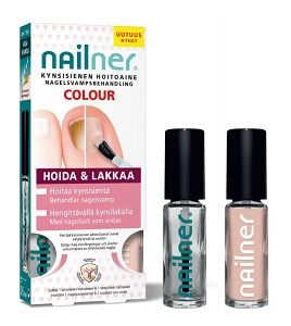Nailner Hoida Ja Lakkaa Liuos 2x5 ml siveltimellä levitettävä kynsisienivalmiste