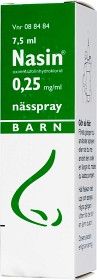 Nasin Barn nässpray, 0,25 mg/ml, 7,5 ml