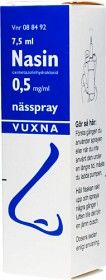 Nasin nässpray, 0,5 mg/ml, 7,5 ml