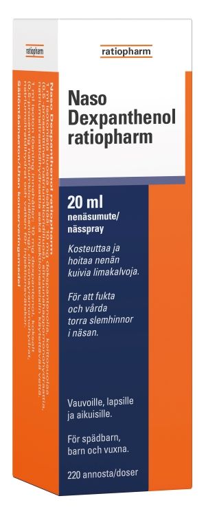 Ratiopharm Naso Dexpanthenol nenäsumute 20 ml