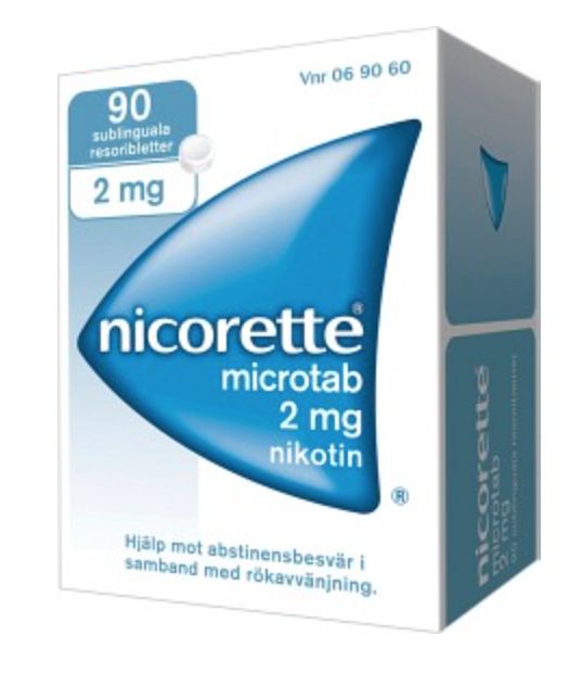 Nicorette Microtab resoriblett sublingual 2 mg, 90 st
