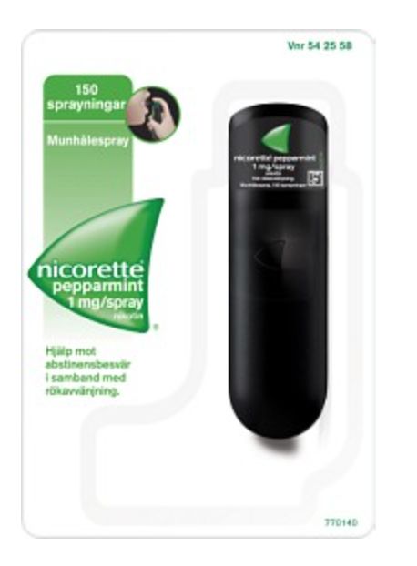 Nicorette Pepparmint munhålespray lösning 1 mg/spray, 150 doser
