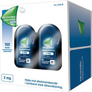 Nicorette Pepparmint, sugtablett 2 mg, 160 st