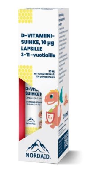 Nordaid 10 mcg D-vitamiinisuihke lapsille 30 ml