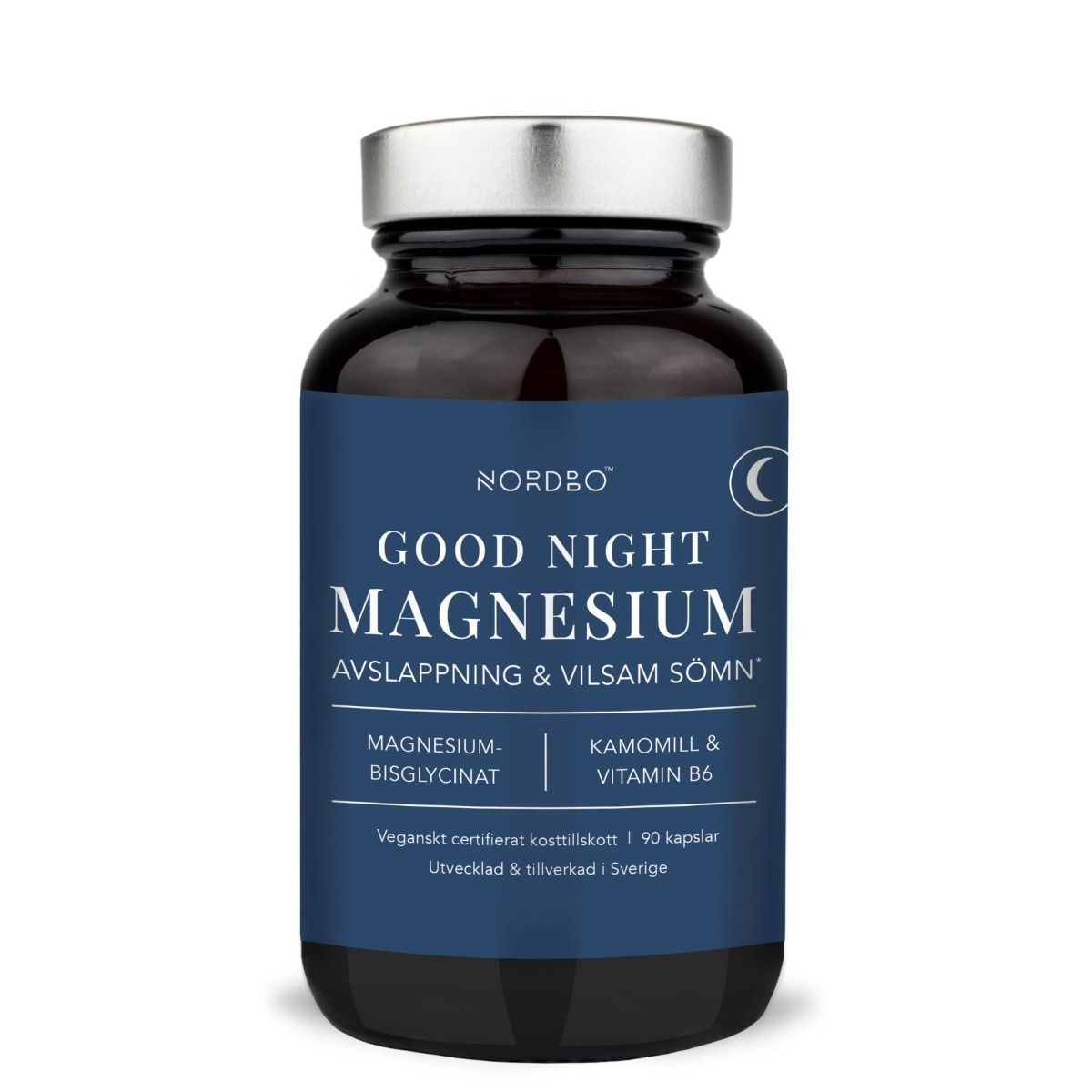 Nordbo Good Night Magnesium ravintolisä unelle ja palautumiselle 90 kaps