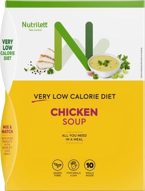 Nutrilett 10x35g VLCD Chicken Soup painonhallintaan tarkoitettu ruokavalionkorvike