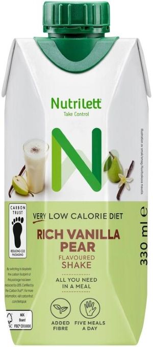 Nutrilett Rich Vanilla Pear VLCD ruokavalionkorvike 330ml