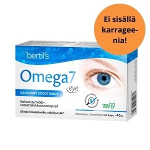 bertil's Omega7 Eye Kaksoistyrniöljy-, samettikukkauutekapseli silmille 60 kaps